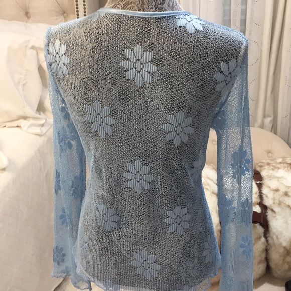 Light-Blue fishnet top - Picture 3 of 4